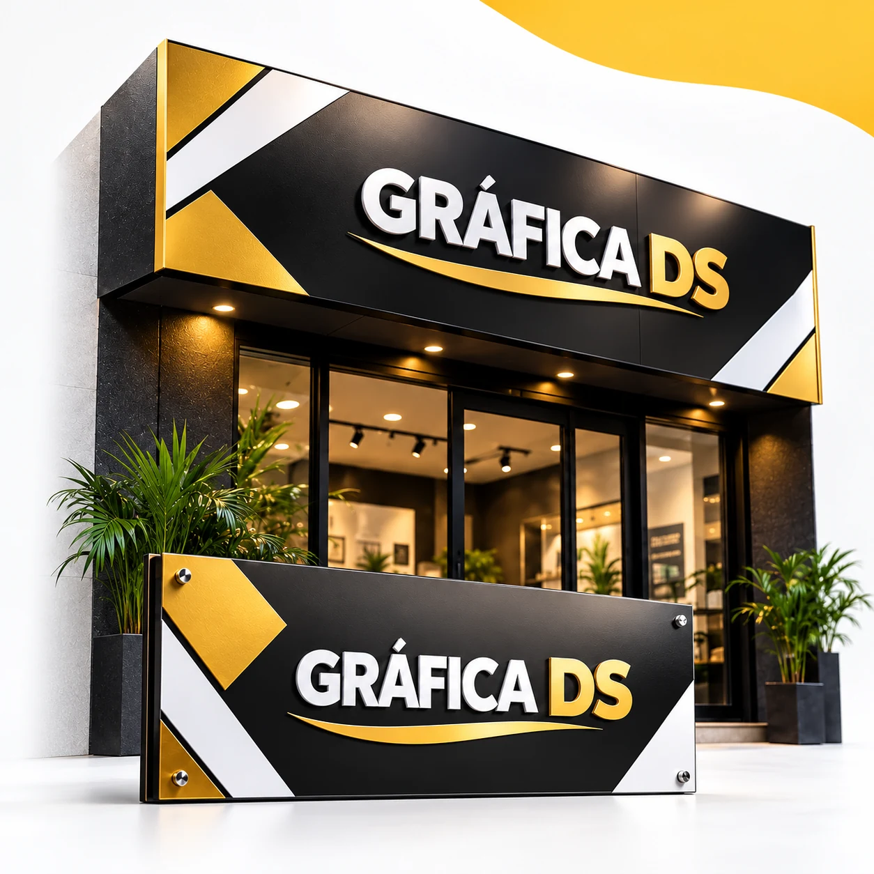 Placas e fachadas